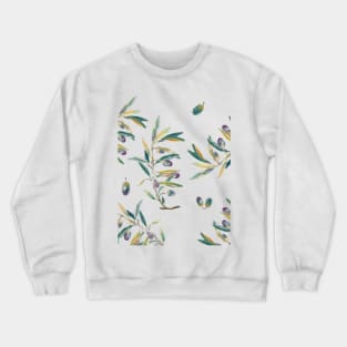 Olive watercolour pattern Crewneck Sweatshirt